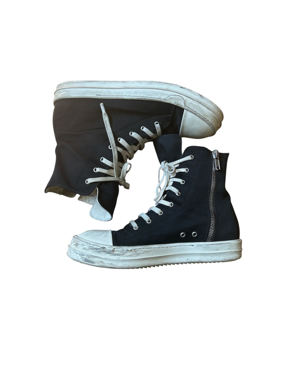 Rick Owens DRKSHDW Hi-Top Ramones Size US 12 / EU 45 - 3 Thumbnail