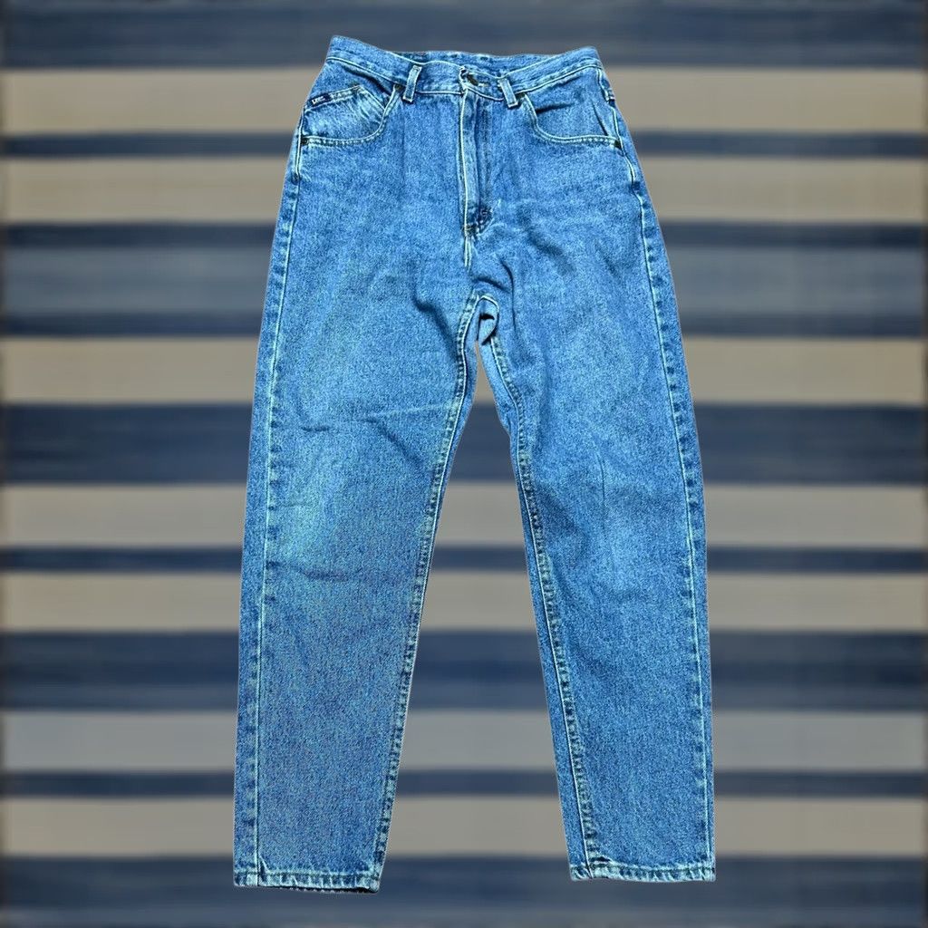 Lee VINTAGE Lee Premium Classic Blue Mom Jeans Women's Sz 11 High Waist Straight Leg 90s USA Mens Girls Size 32" / US 10 / IT 46 - 1 Thumbnail