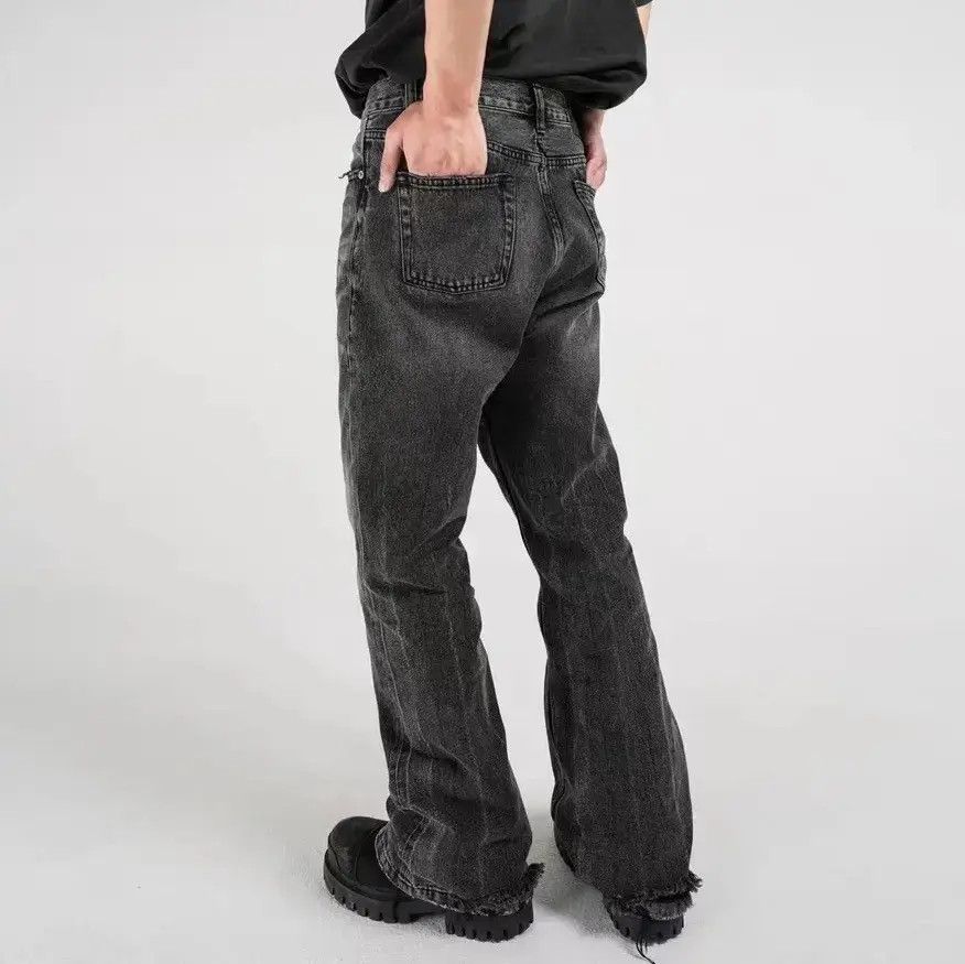 Japanese Brand Wide leg Harajuku Baggy Flared Trousers Oversize Style Y2K Size US 32 / EU 48 - 3 Thumbnail