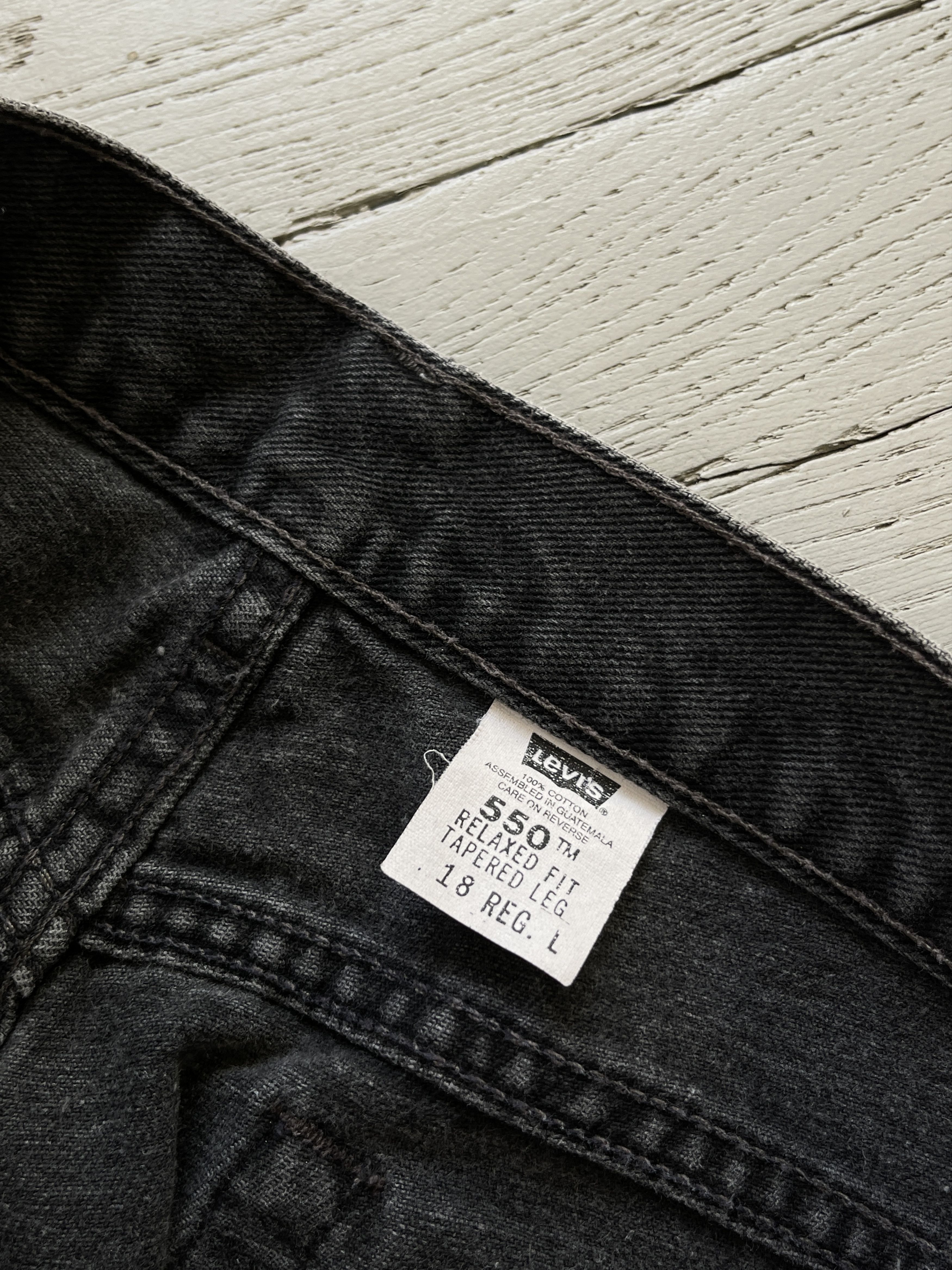 Levi's × Vintage Vintage 90s Levi's 550 Ash Gray Denim Jeans Size US 34 / EU 50 - 6 Thumbnail