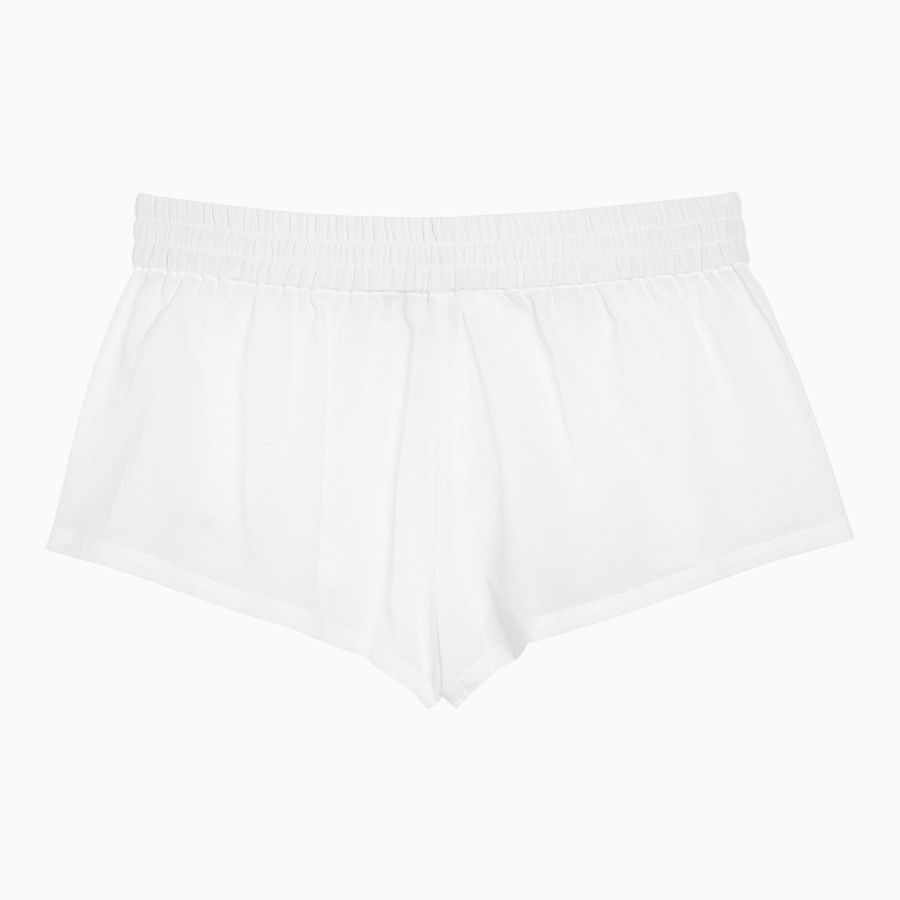 The Attico o1d2blof1024 Cotton Short With Logo in White Size 27" / US 4 / IT 40 - 2 Thumbnail