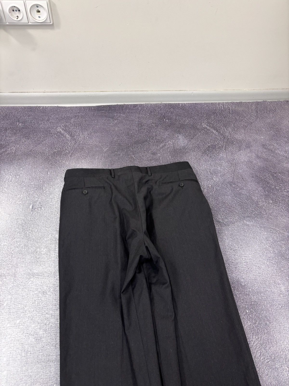Corneliani Corneliani Men’s Charcoal Black Pleated Wool Dress Pants Size US 36 / EU 52 - 16 Thumbnail