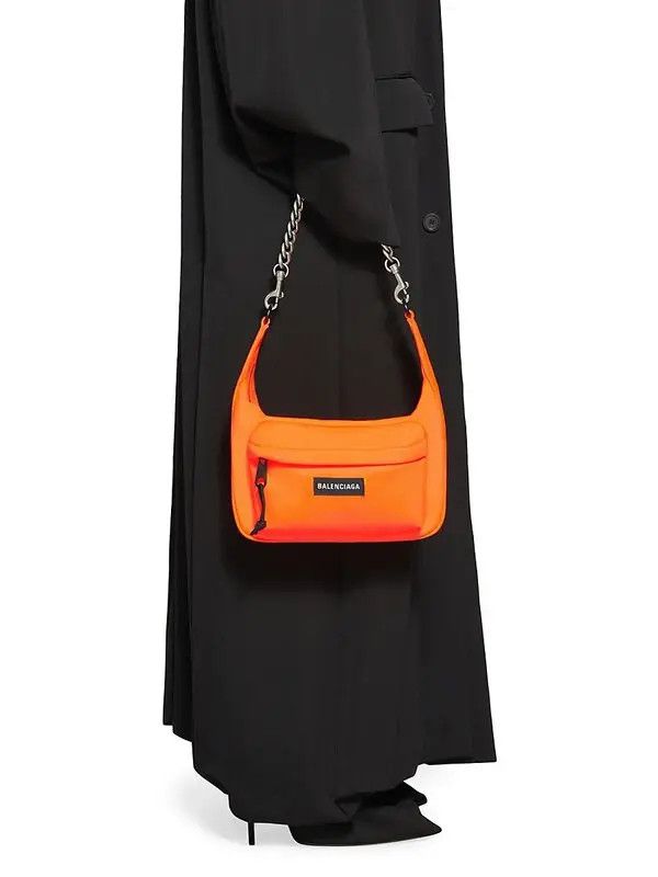 Balenciaga o1mt1gz1124 Size: OS / Raver Medium Bag With Chain in Orange Size ONE SIZE - 3 Thumbnail