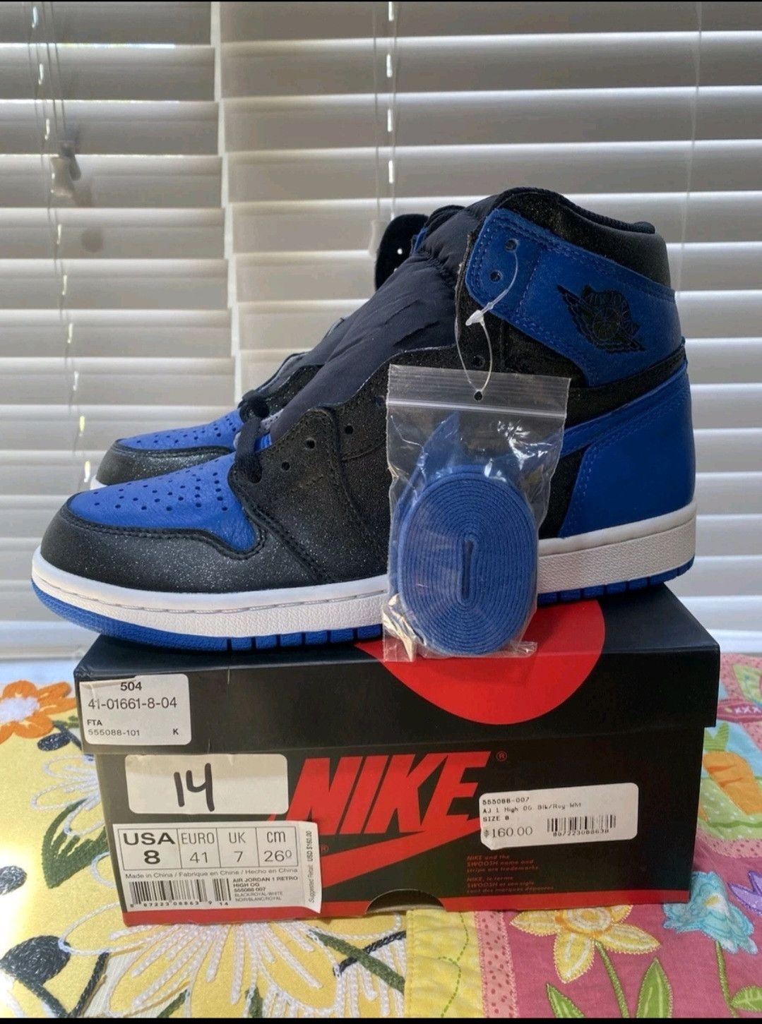 Jordan Brand Jordan 1 Retro High OG Royal 2017 Size 8 DS OG Box Size US 8 / EU 41 - 1 Thumbnail