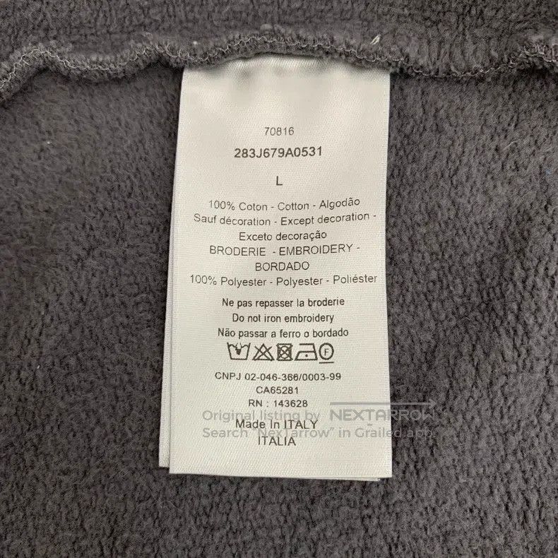 Dior Dior Gray logo letter embroidery cotton round-neck long-sl Size US L / EU 52-54 / 3 - 7 Thumbnail