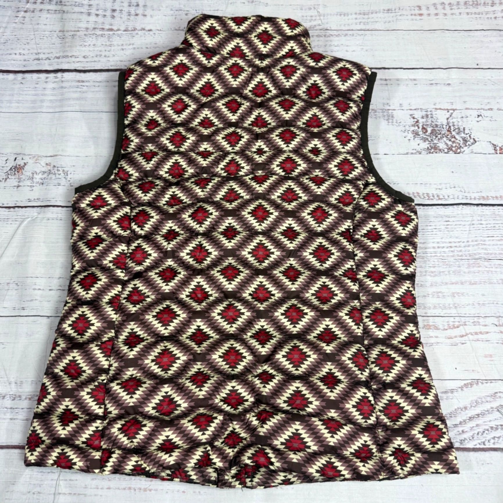 Ariat Ariat Ideal Down Womens Aztec Puffer Vest Sz S Beige Zip Front Packable Vest Size S / US 4 / IT 40 - 3 Thumbnail
