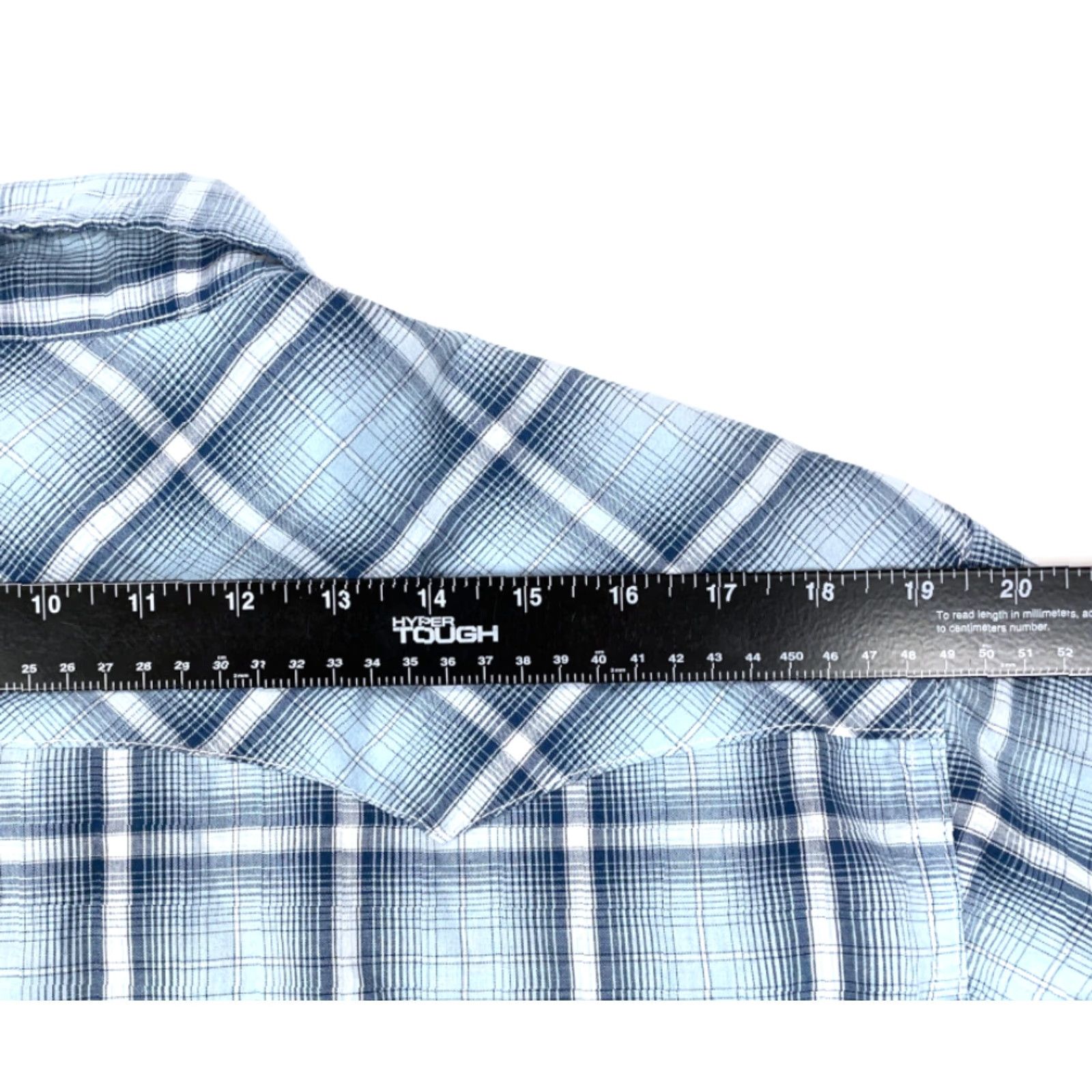 Wrangler VINTAGE Wrangler Wrancher Western Shirt Men 2XL Blue Plaid Pearl Snap Long Sleeve Button-Up Cowboy Regular Fit Casual Workwear Mens Size US XXL / EU 58 / 5 - 6 Thumbnail