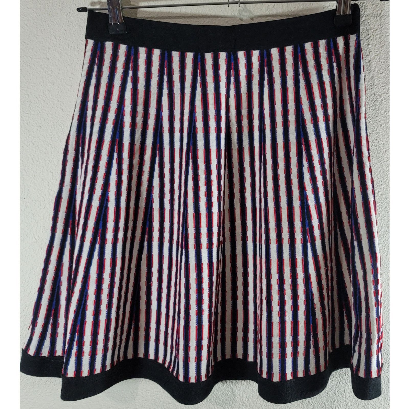 Other Lucy Paris White Red Blue A-Line Mini Skirt Large Size 28" / US 6 / IT 42 - 1 Thumbnail