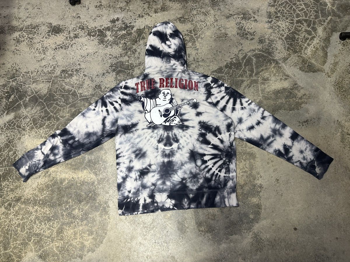 True Religion Vintage Y2K True Religion Big Logo Tie Dye Hoodie Size US XL / EU 56 / 4 - 2 Thumbnail