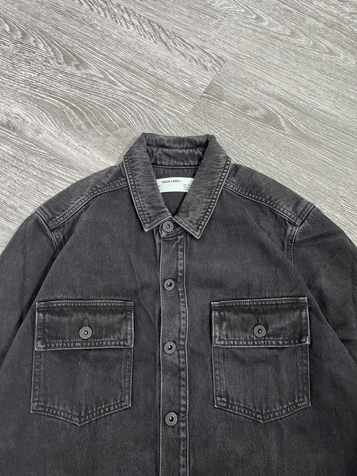 Off-White Off-White Virgin Abloh Black Impressionism Print DenimJacket Size US S / EU 44-46 / 1 - 5 Thumbnail