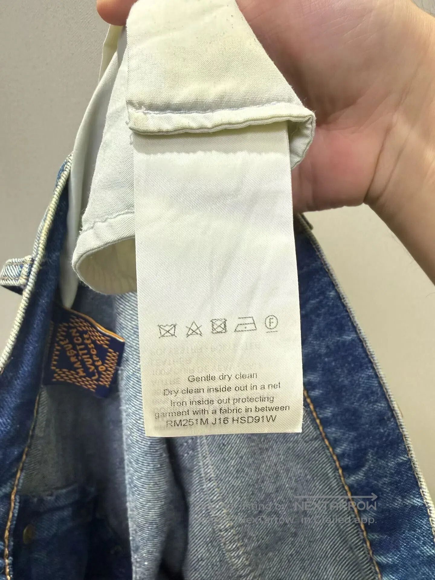 Louis Vuitton Louis Vuitton Blue Washed Sunset Faded Leather Patch Logo Size US 36 / EU 52 - 4 Thumbnail