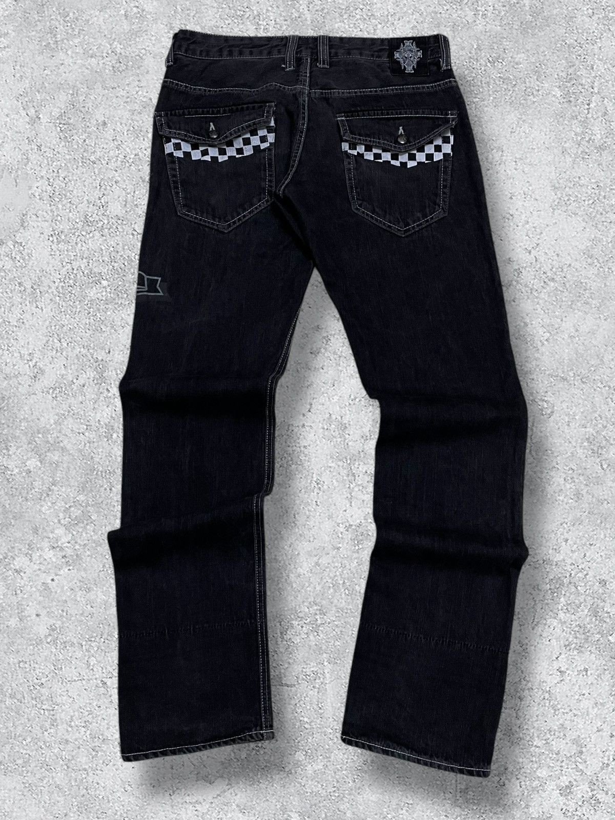 Japanese Brand Og Vintage 1990s Japan Designer Wild Life Skull Punk Denim Size US 31 - 9 Thumbnail