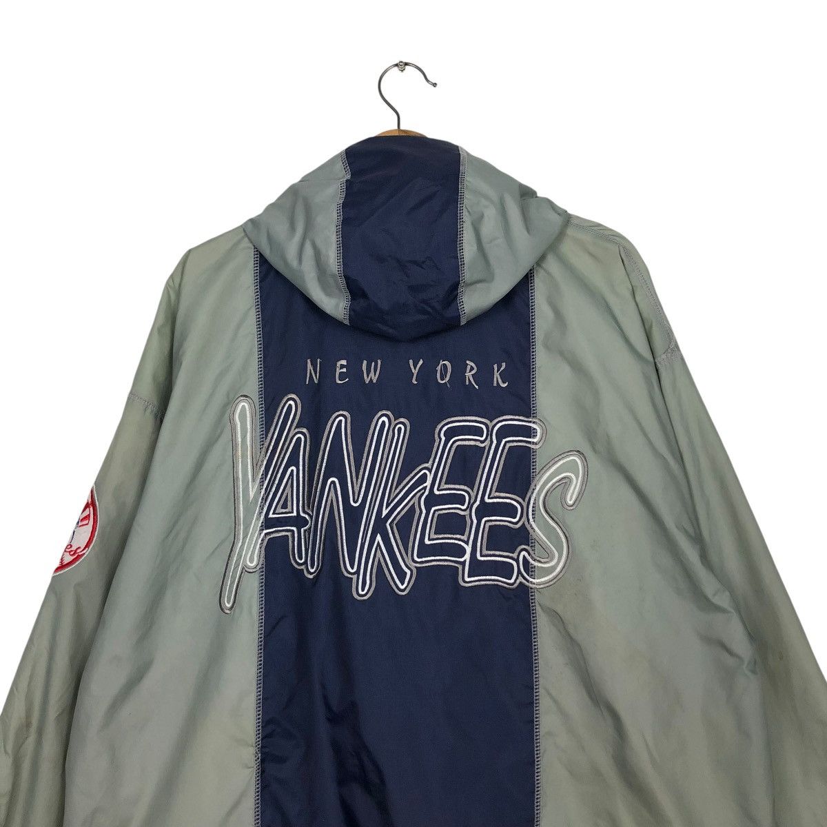 New York Yankees 🔥VINTAGE LIGHT JACKET ANORAK PULL OVER STARTER NY YANKEES Size US L / EU 52-54 / 3 - 11 Thumbnail