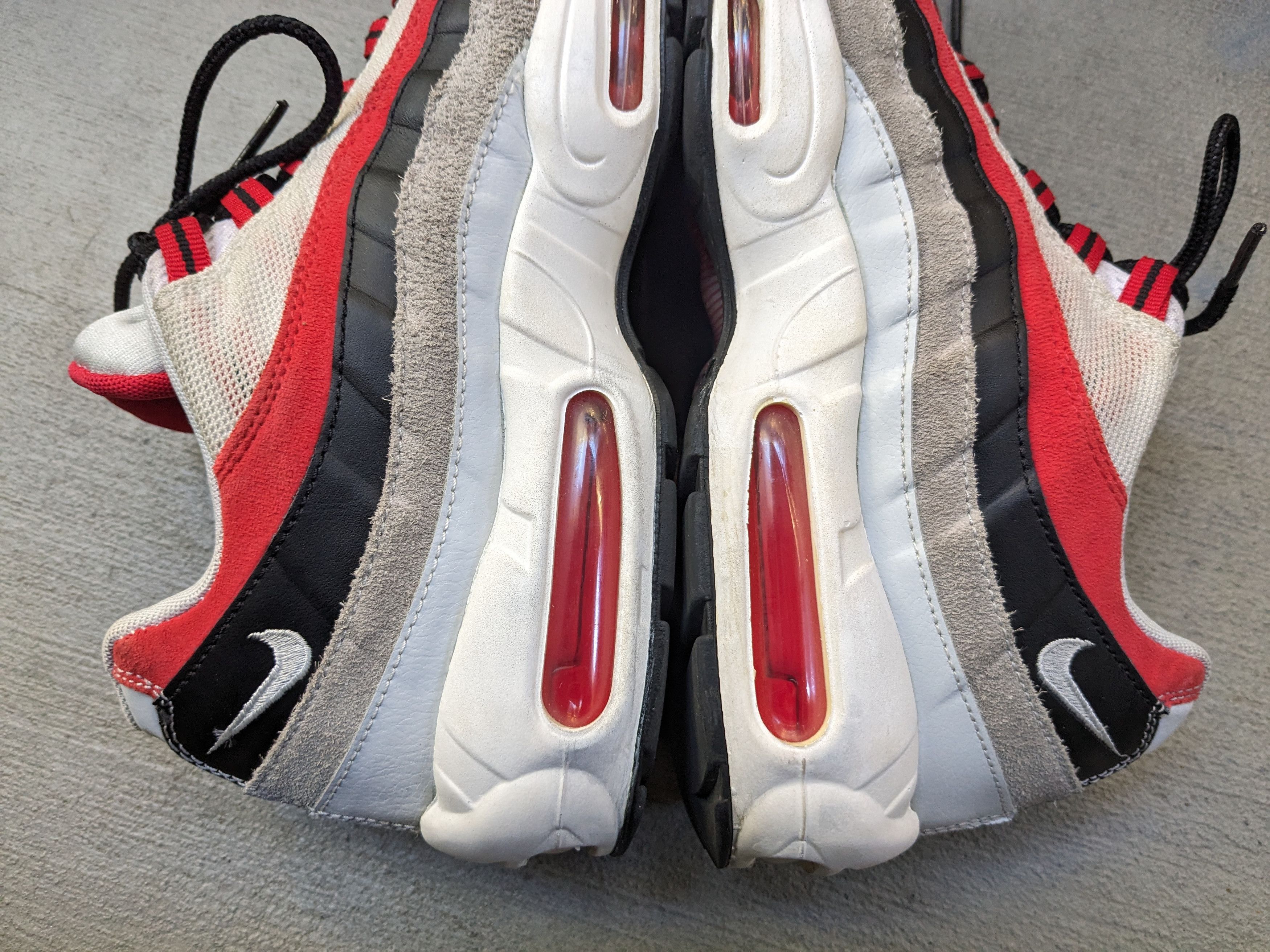 Nike Nike Air Max 95 White Red Gray 11.5 749766-601 Size US 11.5 / EU 44-45 - 10 Thumbnail