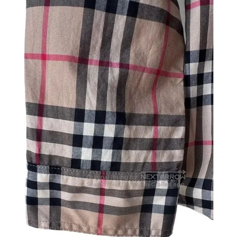 Burberry Burberry Beige Cotton Plaid Long Sleeve Shirt. Size L / US 10 / IT 46 - 7 Thumbnail