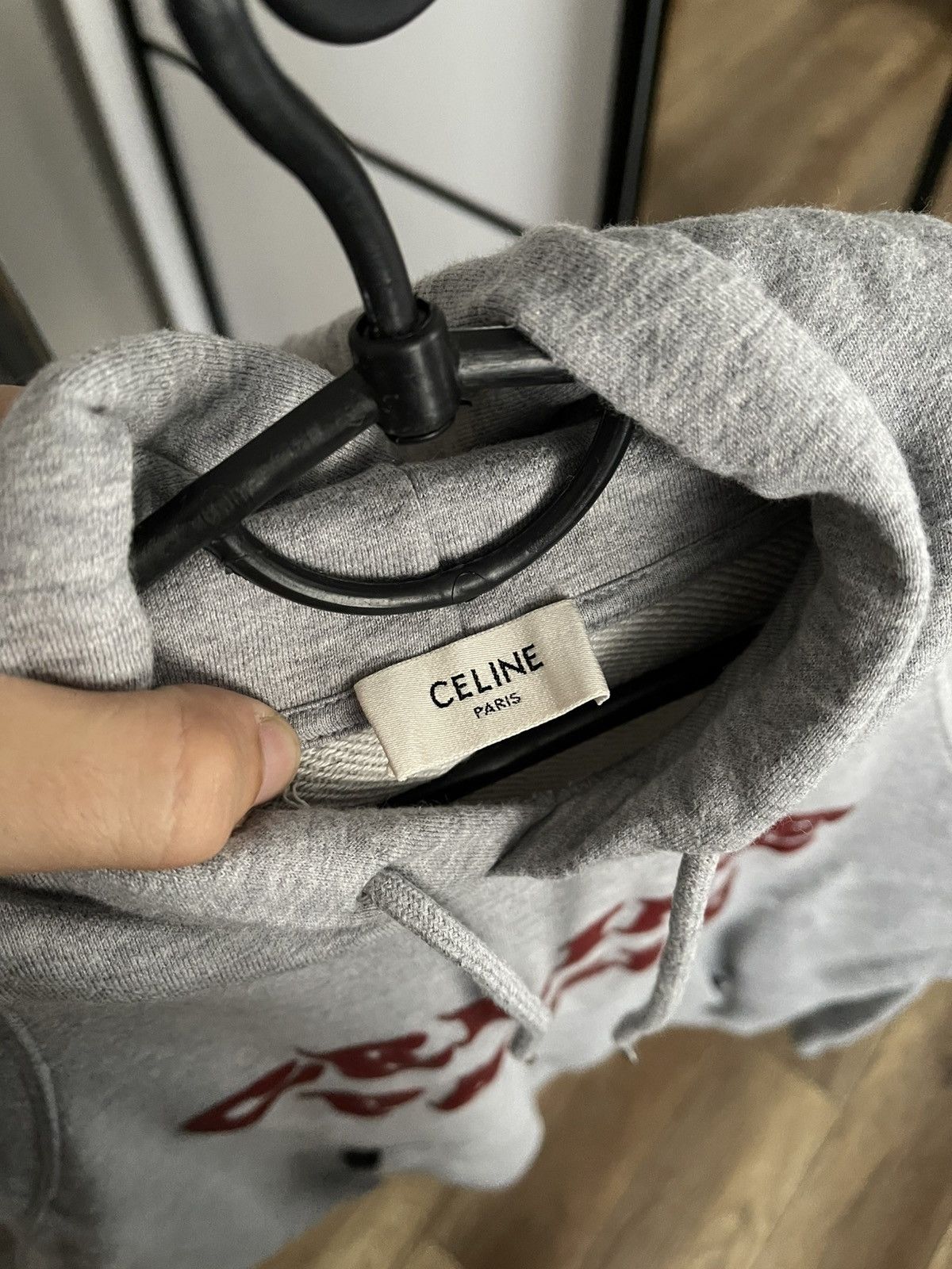 Celine Celine Paris Hoodie Size L / US 10 / IT 46 - 9 Thumbnail