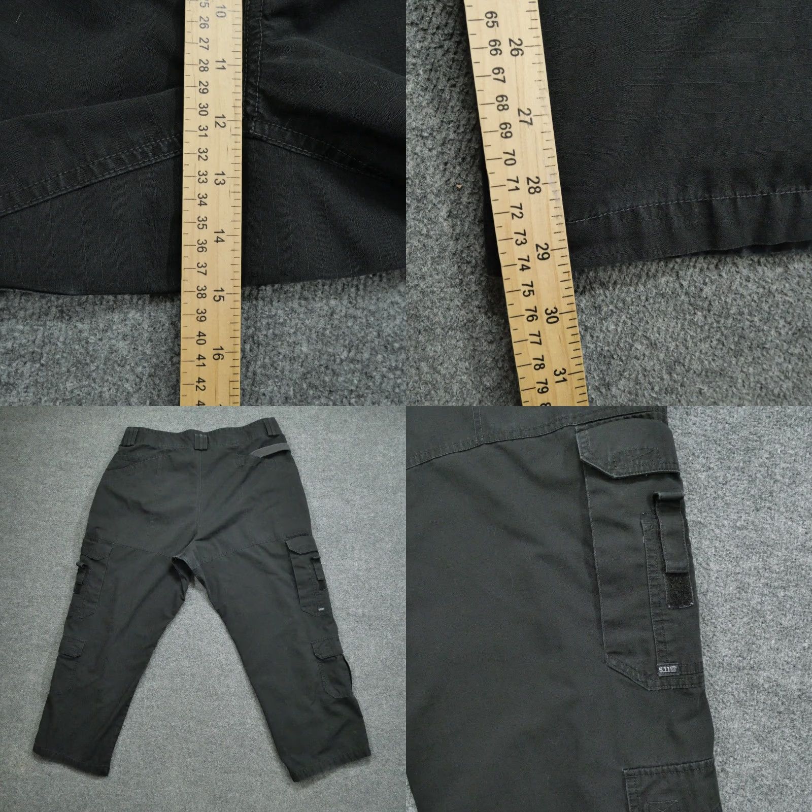 Vintage 5.11 Tactical Pants Mens 44x30 Black Workwear Ripstop Utility Double Knee Chino Straight Pockets 511 Model Army Outdoor Vintage No 90s Size US 44 / EU 60 - 8 Thumbnail