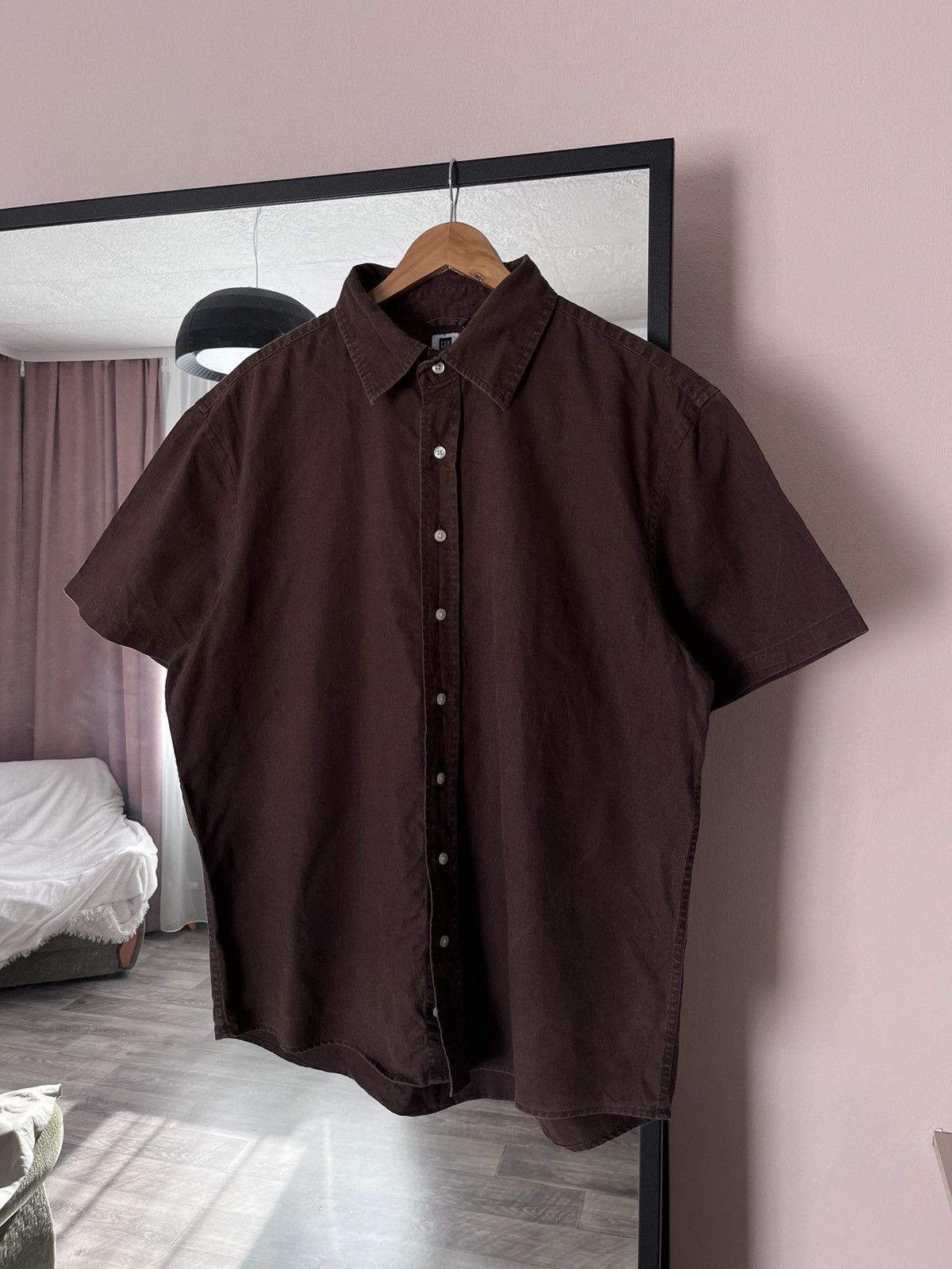 Gap Vintage Gap Brown Linen Short Sleeve Shirt Button Up Size US XL / EU 56 / 4 - 1 Thumbnail