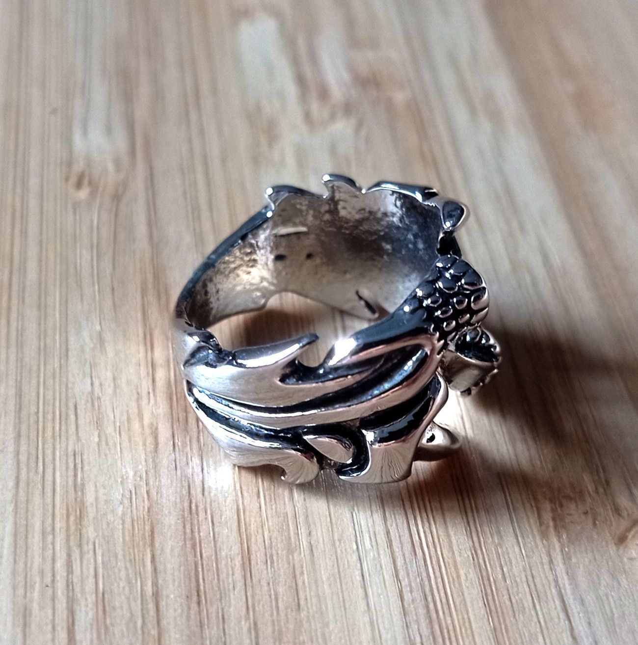 Designer × Vintage Punk Goth Dragon Claw Silver Ring Jewelry Chrome Size ONE SIZE - 5 Thumbnail