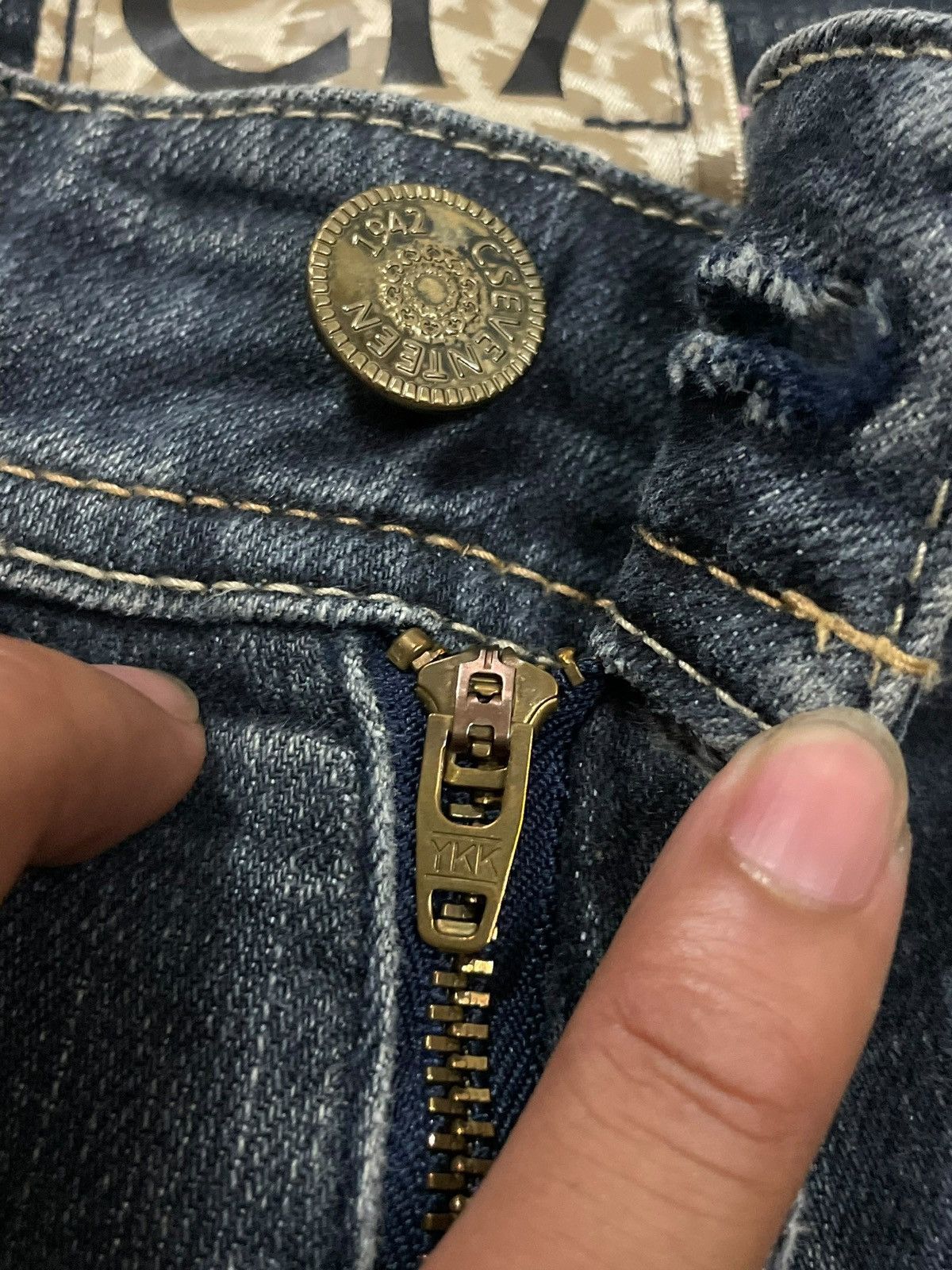 Mizra Jeans Kyoto Vintage Japanese Brand Wide Leg Style Fade Wash Flared Jeans Size 31" - 11 Thumbnail