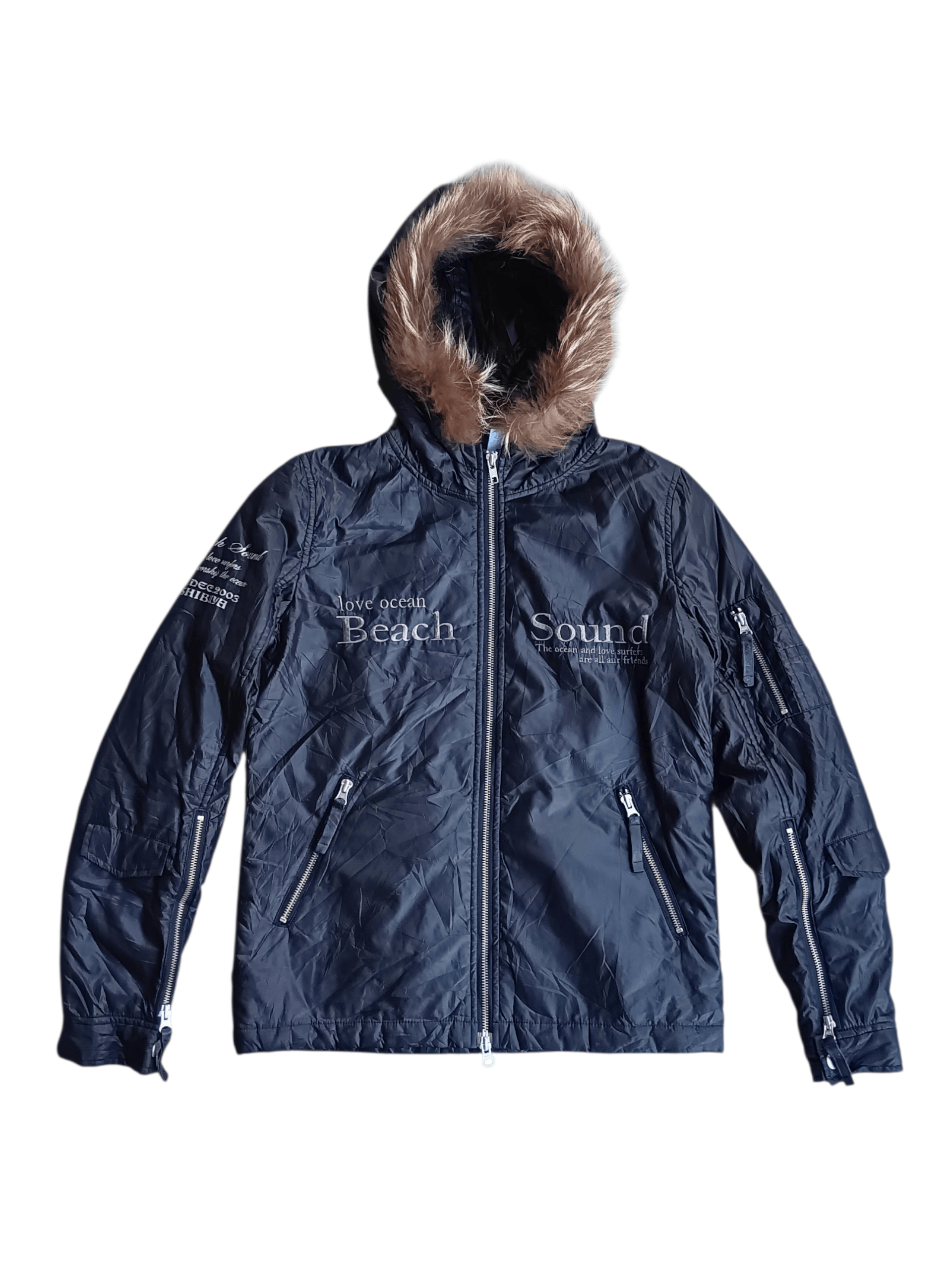 Japanese Brand 2000's Beach sound fur hoodie jacket Size US M / EU 48-50 / 2 - 2 Thumbnail