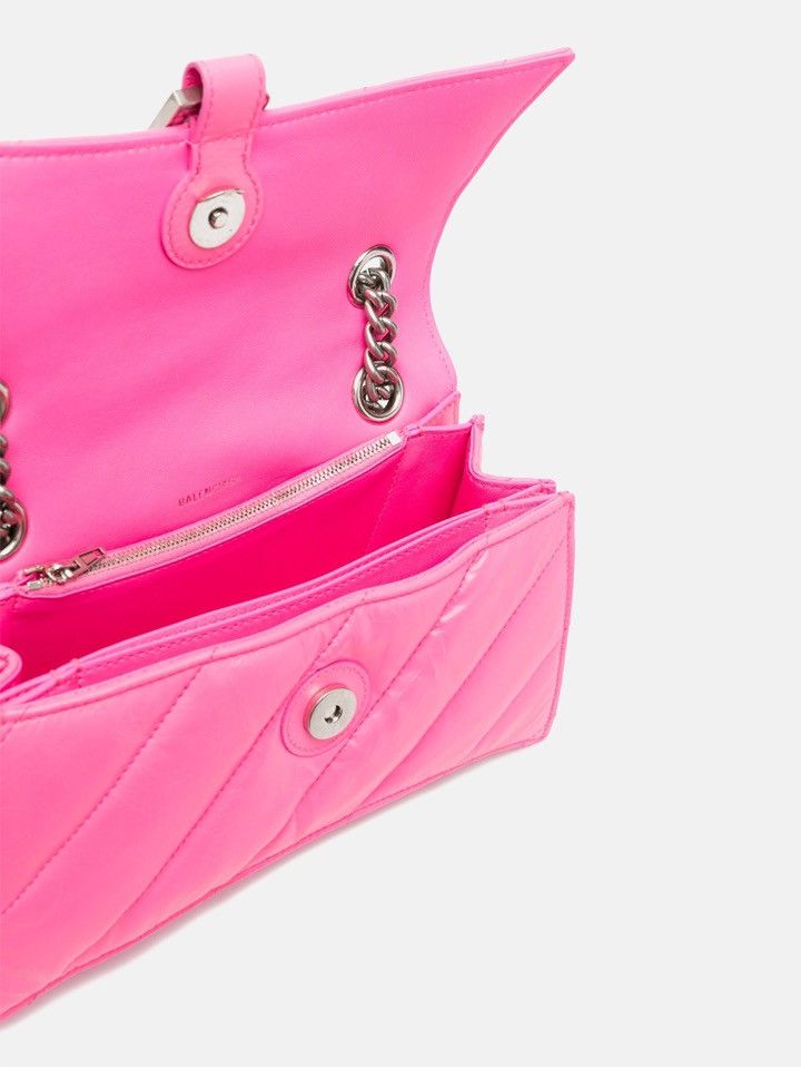 Balenciaga RRP $2.9K Balenciaga Small Crush Bright Pink Leather Size ONE SIZE - 4 Thumbnail