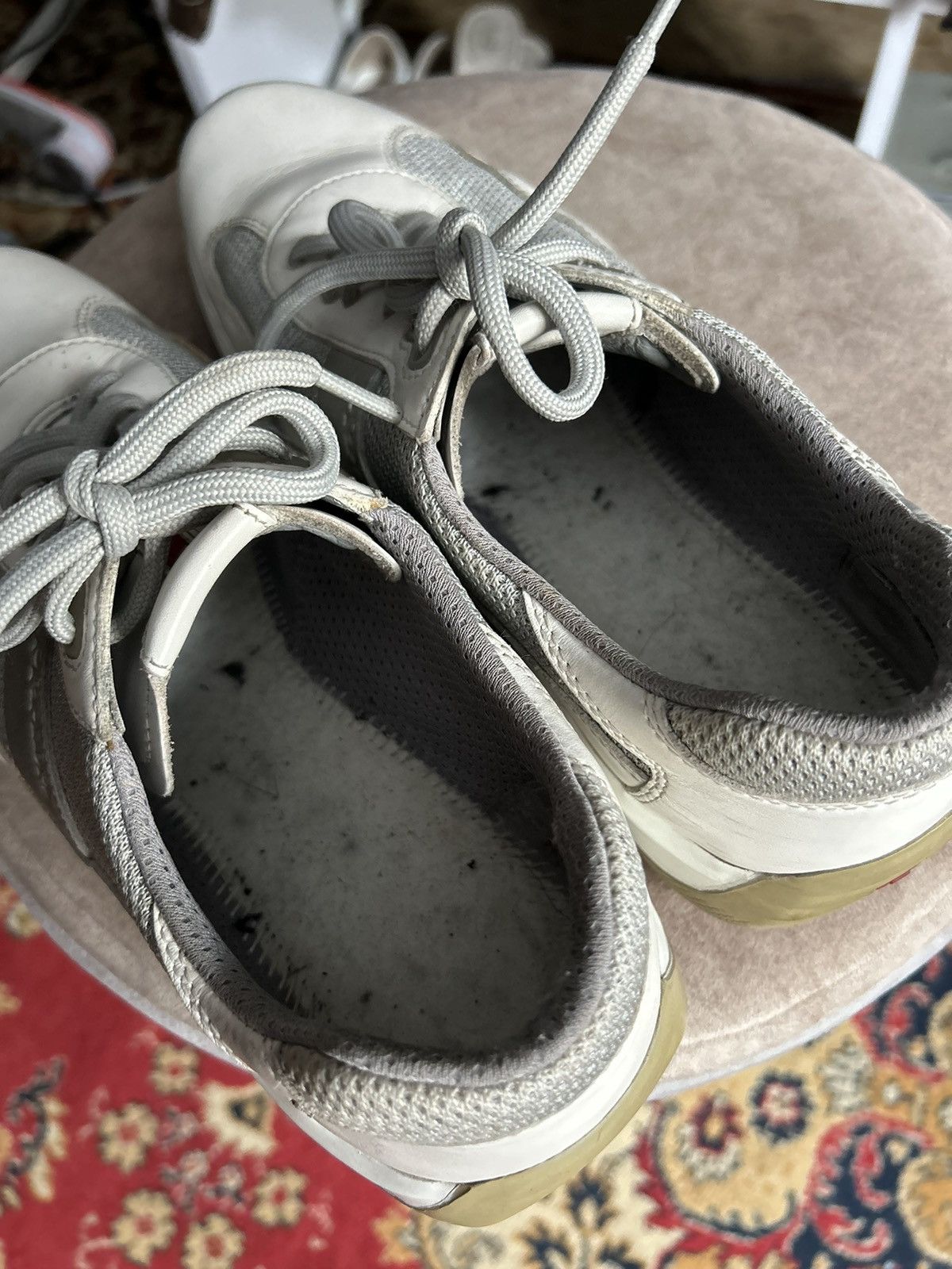 Prada × Vintage Prada Sport Leather And Mesh Low Top Sneakers Size US 9 / EU 42 - 16 Thumbnail