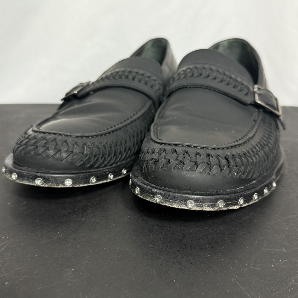 Lanvin Lanvin Studded Screws & Buckle Loafers Black Leather Size 12 Size US 12 / EU 45 - 6 Thumbnail