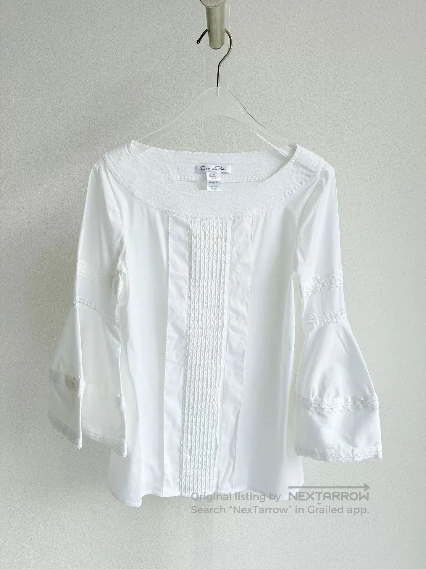 Oscar De La Renta Oscar de la Renta White Lace Blouse. Size XS / US 0-2 / IT 36-38 - 1 Thumbnail