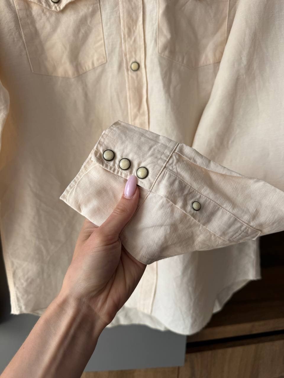 Allsaints All Saints Halleck Linen Solid Shirt Size Small Size US S / EU 44-46 / 1 - 4 Thumbnail