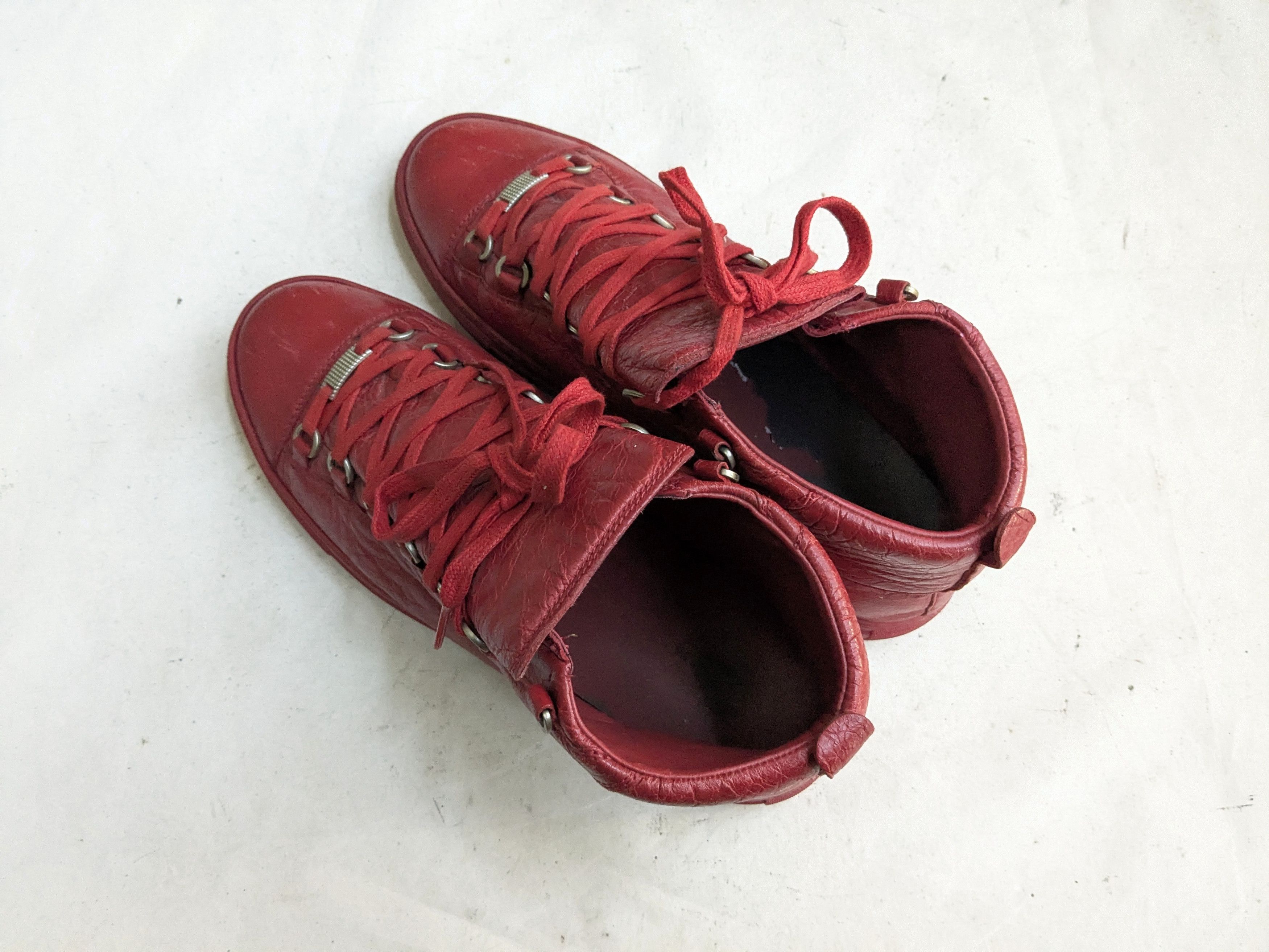 Balenciaga Balenciaga Arena Sneakers Red 11 High Tops Leather Size US 11 / EU 44 - 3 Thumbnail