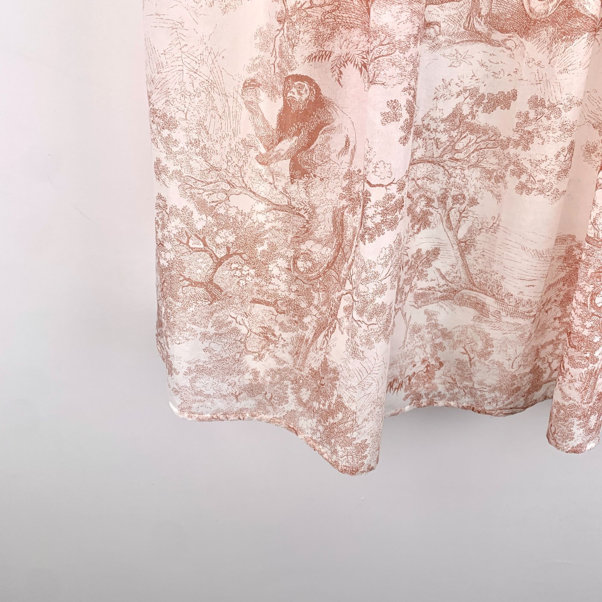 Dior Christian Dior Light Pink Jungle Animal Print Cotton Skirt 3 Size 36" / US 14 / IT 50 - 4 Thumbnail