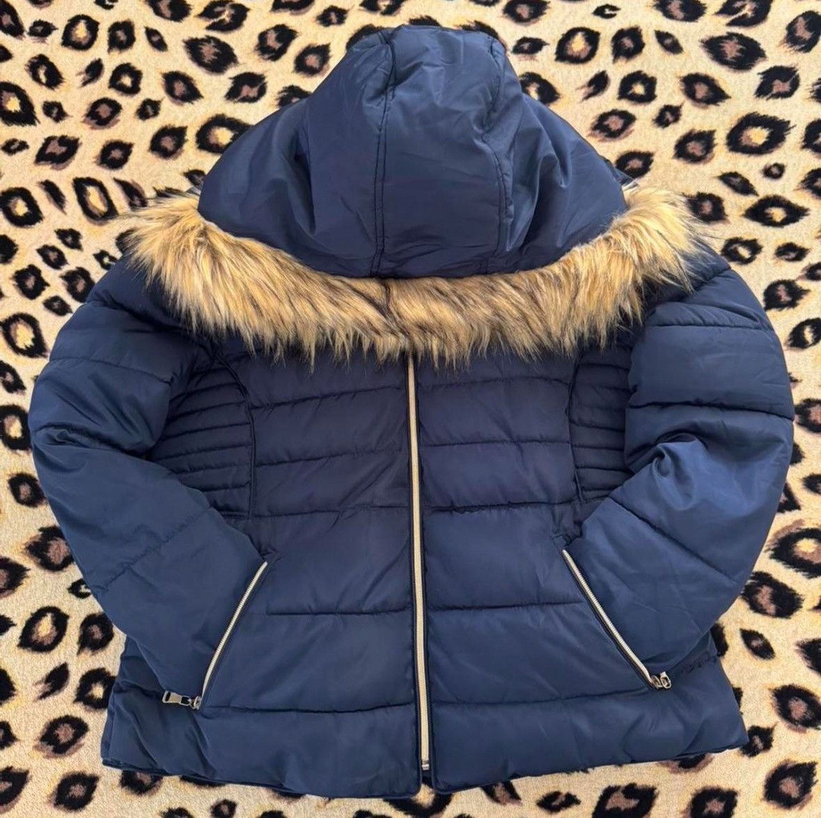 In The Attic Comfy bluefaux fur puffer jacket Size L / US 10 / IT 46 - 2 Thumbnail