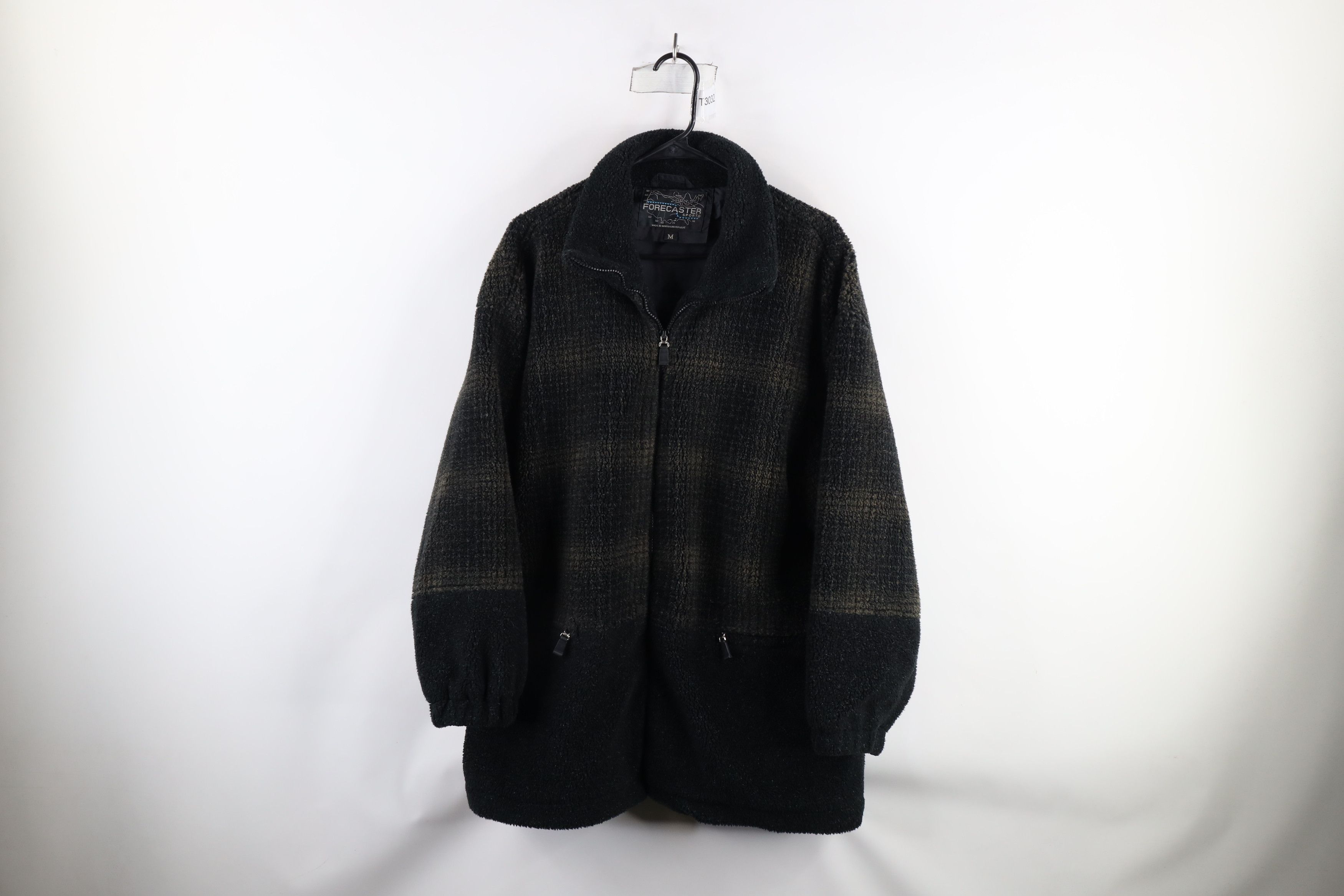 Vintage Vintage 90s Streetwear Pile Fleece Full Zip Jacket Plaid Size US M / EU 48-50 / 2 - 1 Thumbnail