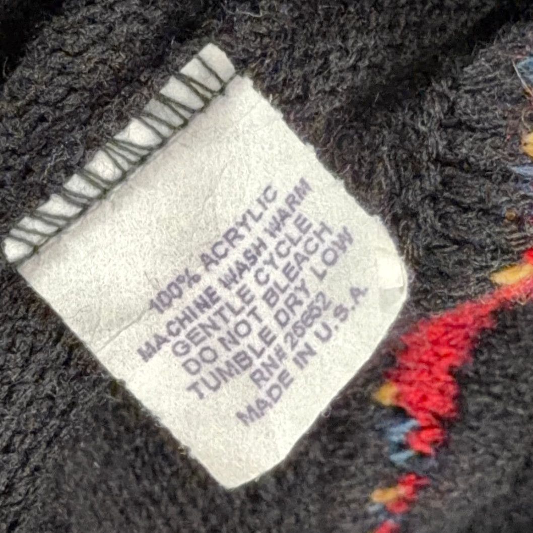 Vintage VINTAGE Protege Sweater Mens Adult LARGE Black 3D Knit Textured Striped 90s Pullover Knit Biggie Size US L / EU 52-54 / 3 - 7 Thumbnail
