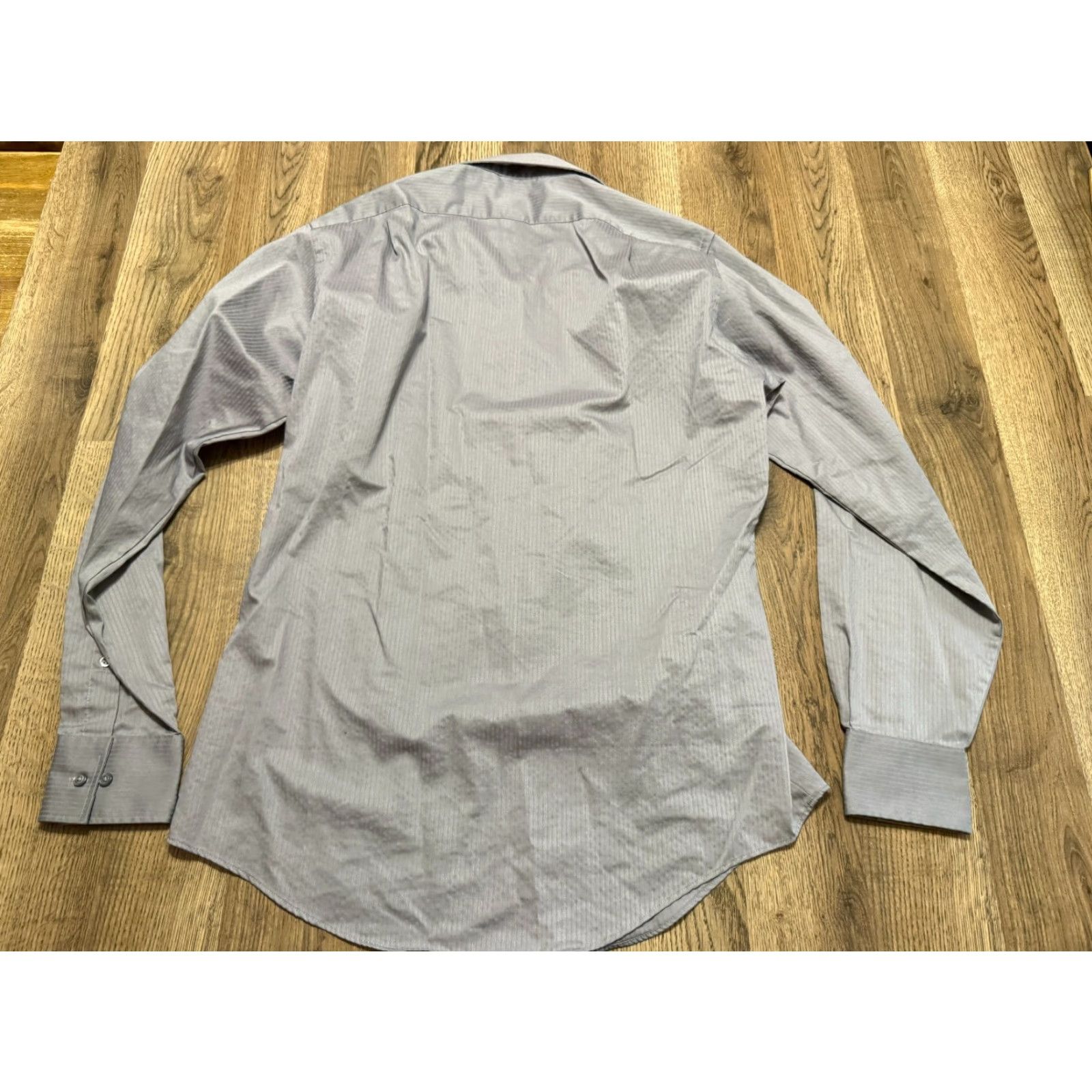Van Heusen Van Heusen Shirt Mens Size 15.5 34/35 Grey Long Sleeve Button Up Fitted Regular Clothing Shirt Size US L / EU 52-54 / 3 - 2 Thumbnail