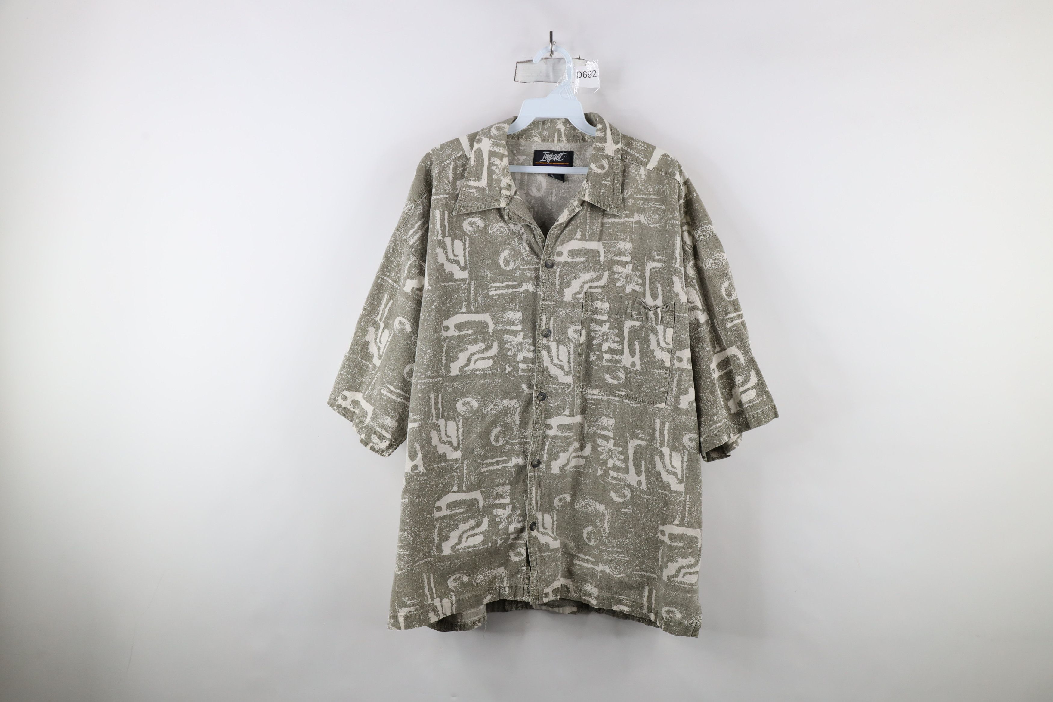 Vintage Vintage 90s Streetwear Baggy Fit Collared Button Shirt Size US XL / EU 56 / 4 - 1 Thumbnail