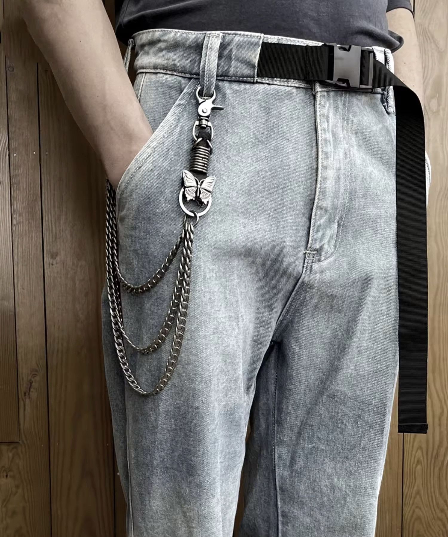 Jean × Vintage Punk Butterfly Metal Jeans Chain Accessories Size ONE SIZE - 2 Thumbnail