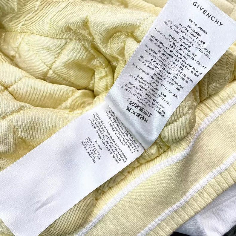 Givenchy Givenchy Size 38Yellow and White Color Blocked Baseball Jac Size US XL / EU 56 / 4 - 5 Thumbnail