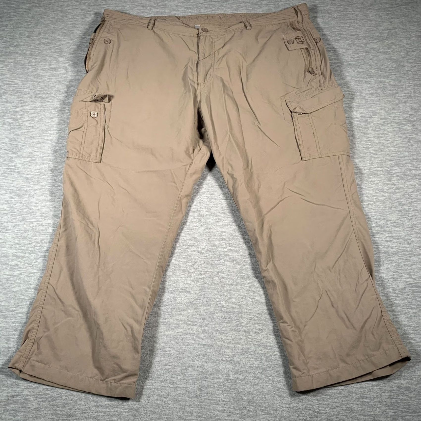 Vintage Clothing Arts P Cubed Pick-Pocket Proof Cargo Pants Mens 42 Khaki Nylon Travel Size US 42 / EU 58 - 2 Thumbnail
