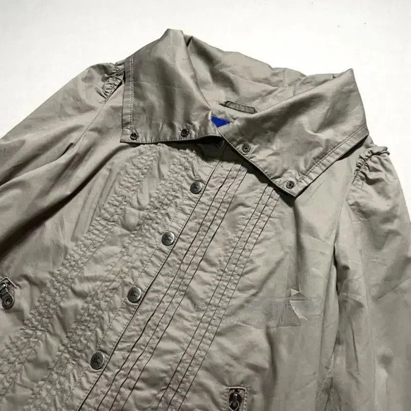 Burberry Burberry Silver Cotton Mid-Length Coat. Size M / US 6-8 / IT 42-44 - 3 Thumbnail