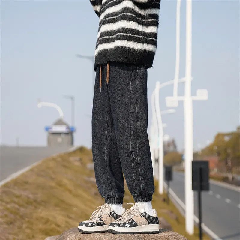 Japanese Brand Loose and ankle tied casual jeans Size US 32 / EU 48 - 2 Thumbnail