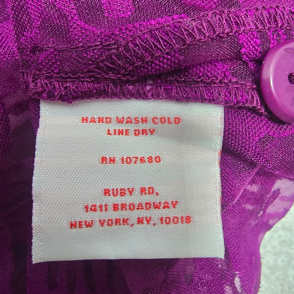 The Unbranded Brand Women's Ruby Rd. Purple Blouse Plus Size 14 Size XL / US 12-14 / IT 48-50 - 7 Thumbnail