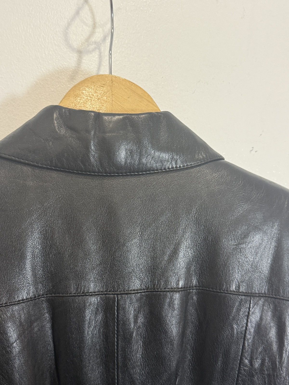 Prada 90’s Leather Belted Jacket Size S / US 4 / IT 40 - 10 Thumbnail