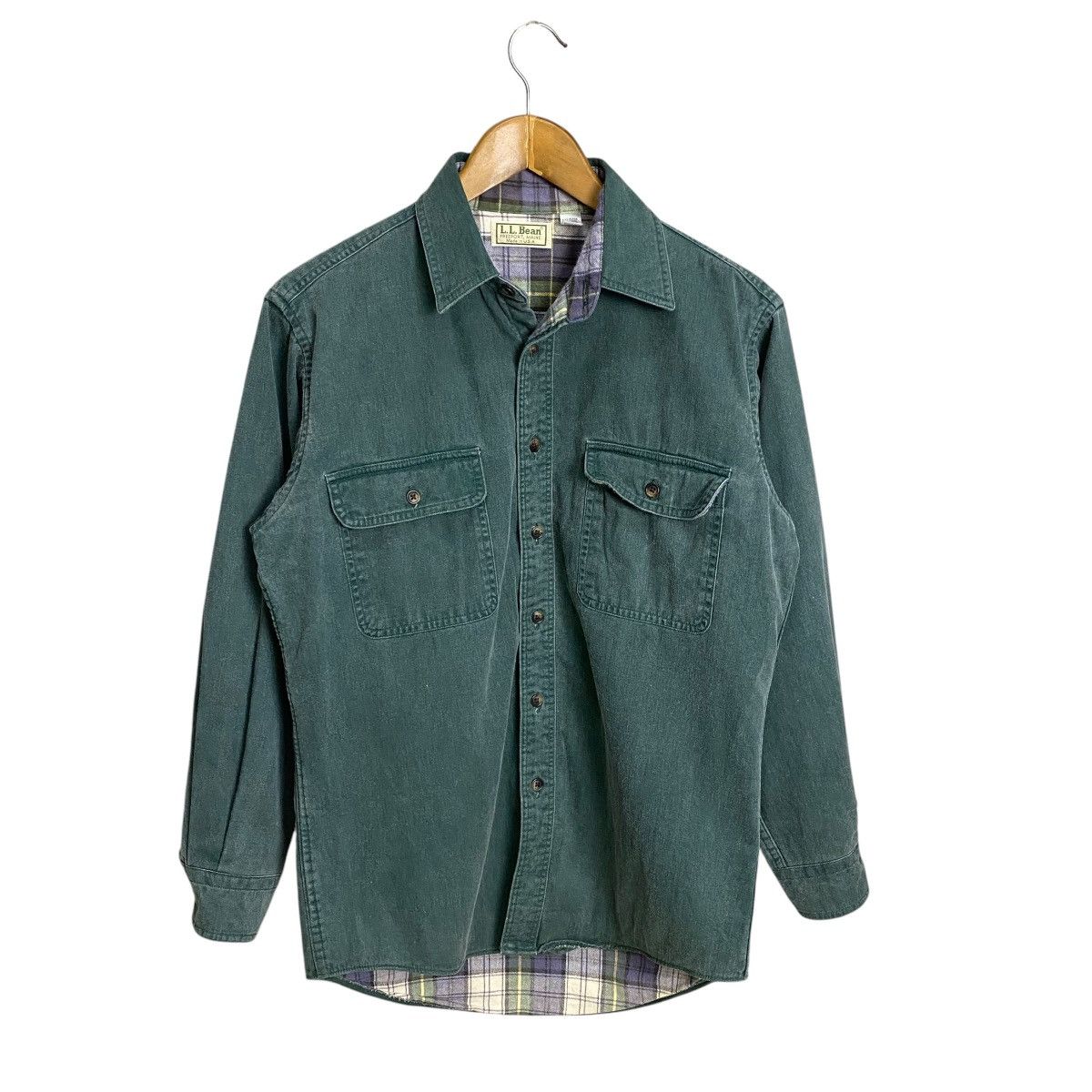 L.L. Bean LL Bean Green Flannel shirt Size US S / EU 44-46 / 1 - 1 Thumbnail