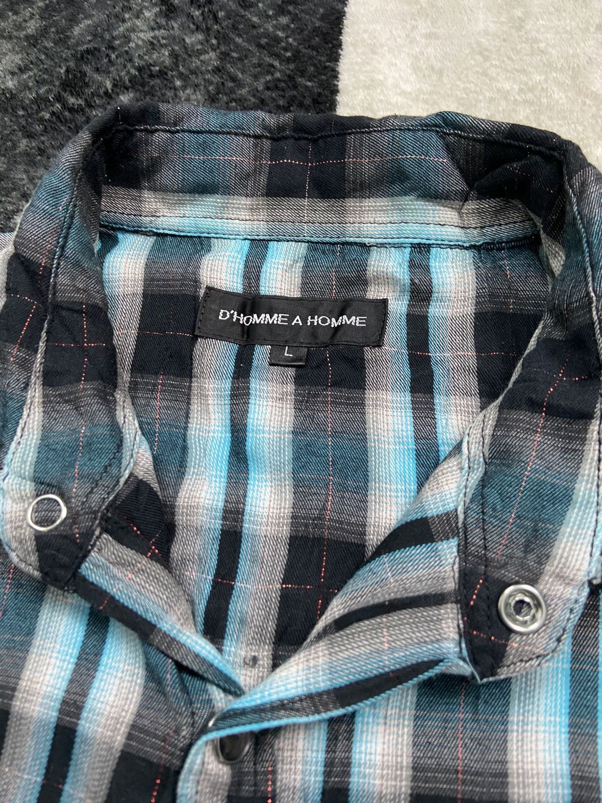 Japanese Brand 2000s D'Homme A Homme Shadowplaid Grunge Size US L / EU 52-54 / 3 - 5 Thumbnail