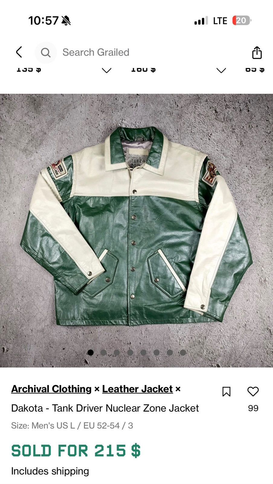 Vintage Dacota tank driver nuclear zone vintage leather jacket Size US S / EU 44-46 / 1 - 2 Thumbnail