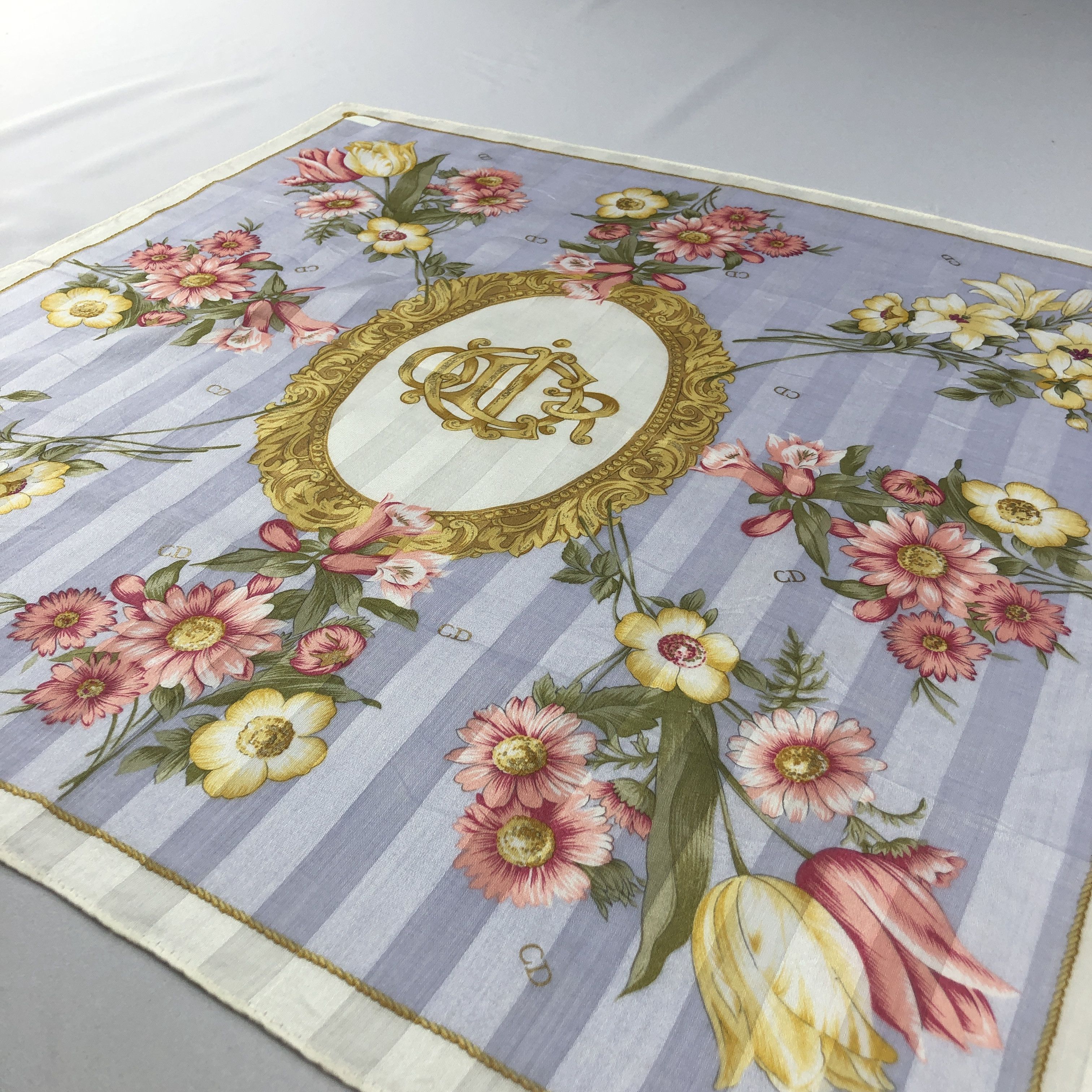 Christian Dior Monsieur Christian Dior Handkerchief Neckerchief Bandana H2974 Size ONE SIZE - 2 Thumbnail