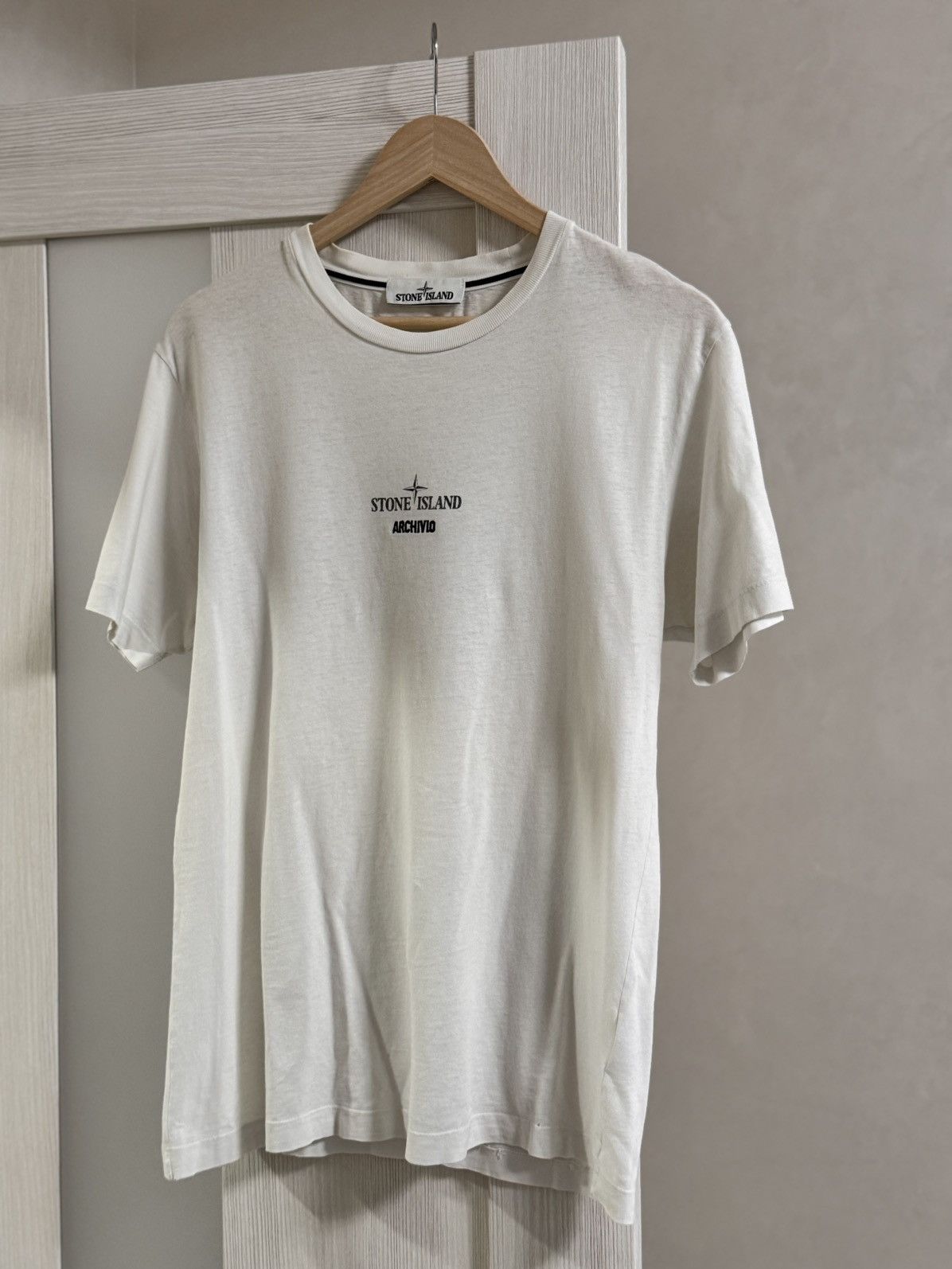 Stone Island × Vintage Vintage T-shirt Stone Island Archivo Raso Gammato faded Size US S / EU 44-46 / 1 - 3 Thumbnail