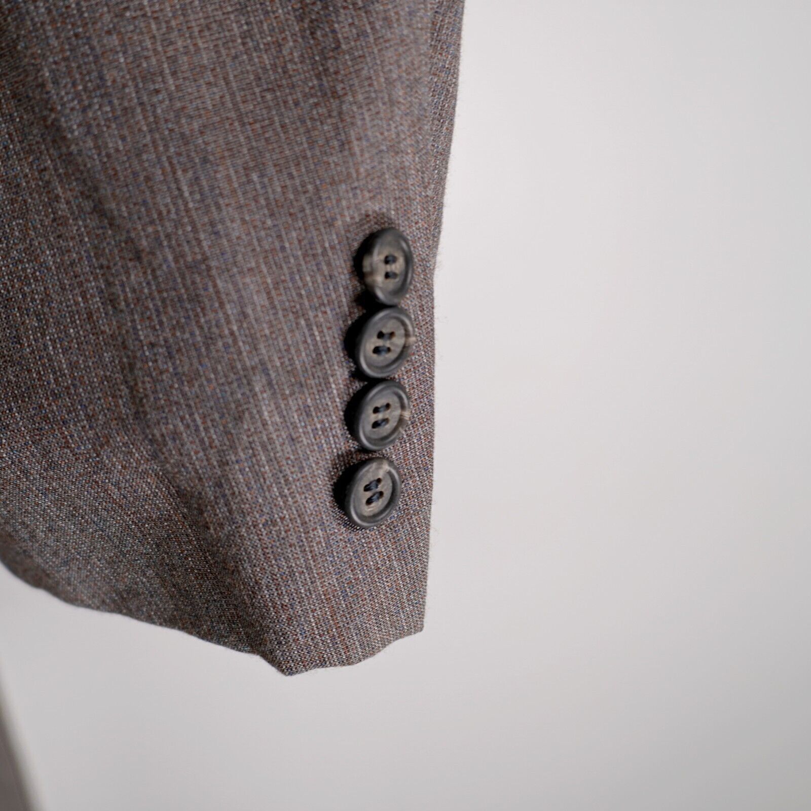 Hickey Freeman Hickey Freeman The Boardroom Wool Blend Beige Birdseye 2 But Size 40R - 4 Thumbnail